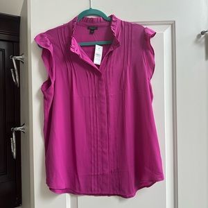 Ann Taylor Pink Blouse size large